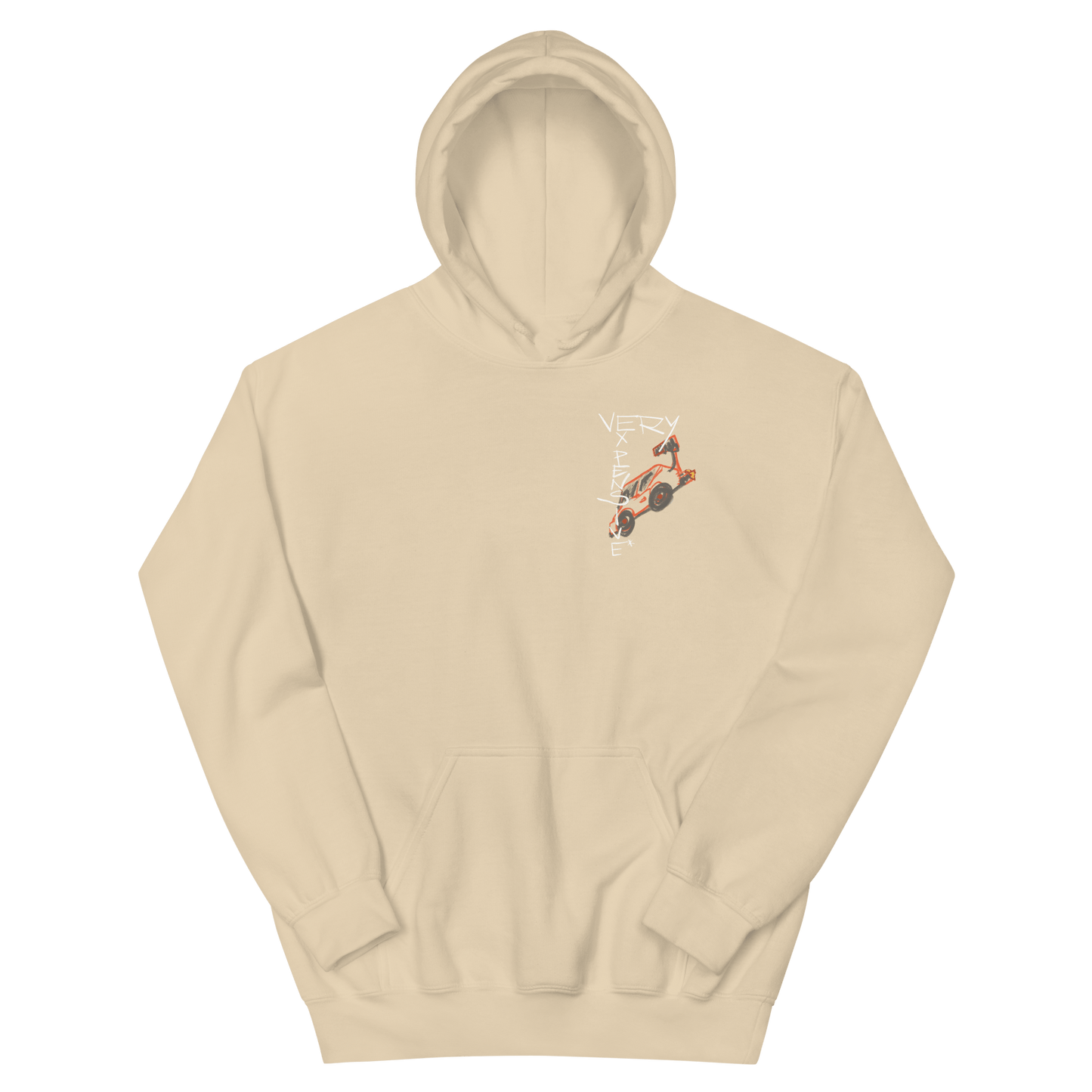 "LVAMBOGRINI" Childish Drawing Automotive Hoodie - Very Expensive*