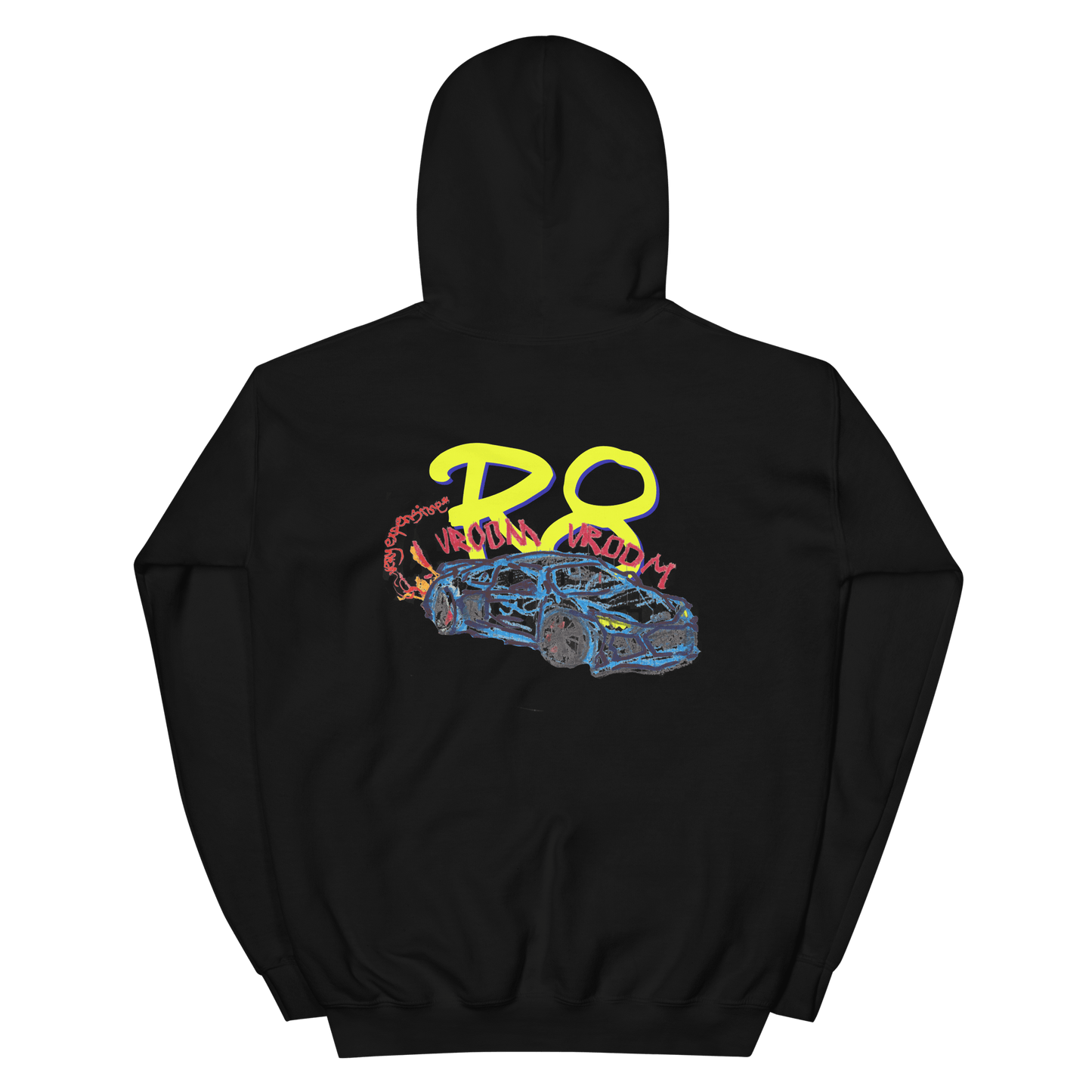 Audi R8 Childish Drawing Hoodie - Very Expensive*