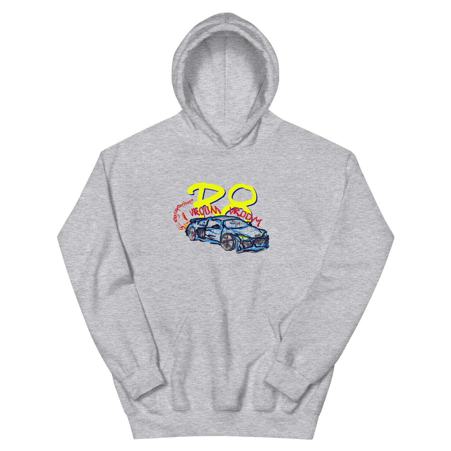 Audi R8 Childish Drawing Hoodie - Very Expensive*