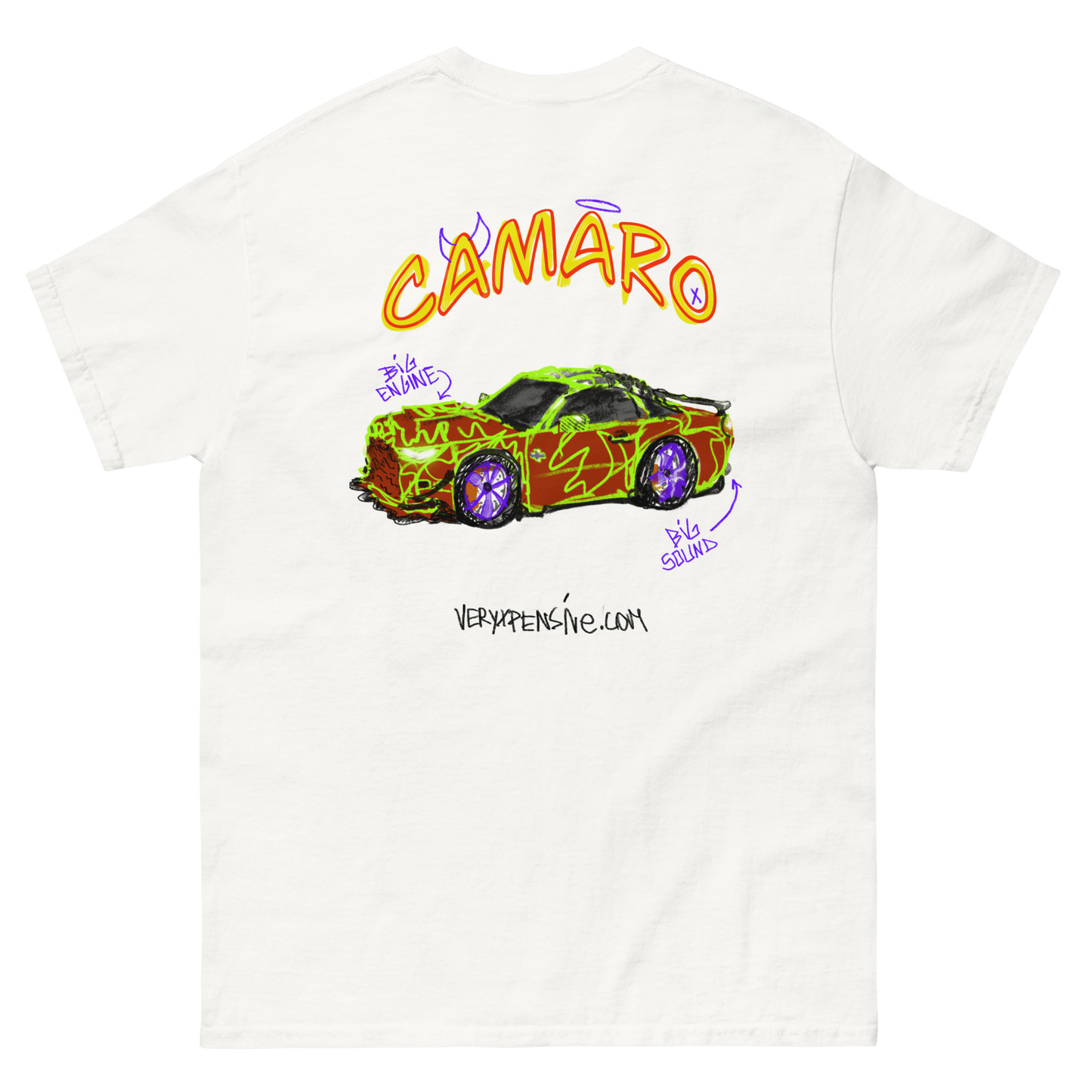 Chevrolet Camaro Doodles Design T-Shirt - Very Expensive*