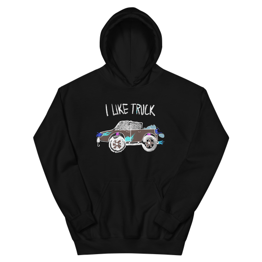Childish Drawing Car Design Hoodie I like truck - Very Expensive*