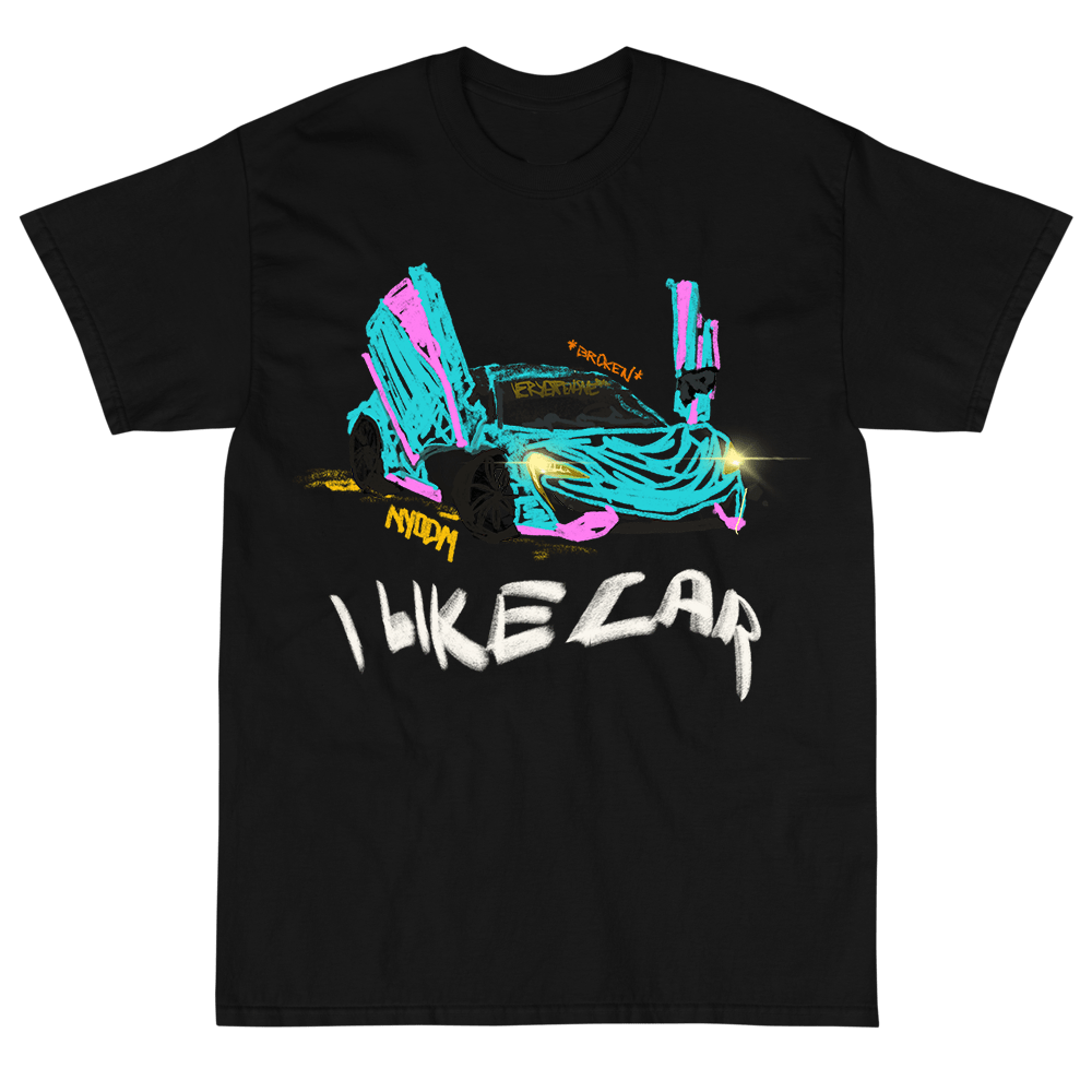 Custom Childish Scribbles Car Design T-Shirt - Very Expensive*