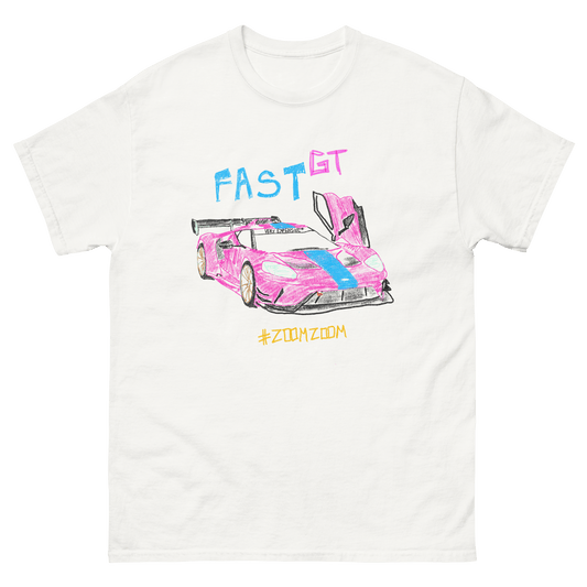 Fast GT Pink Ford GT Car Sketch T - Shirt - Very Expensive*