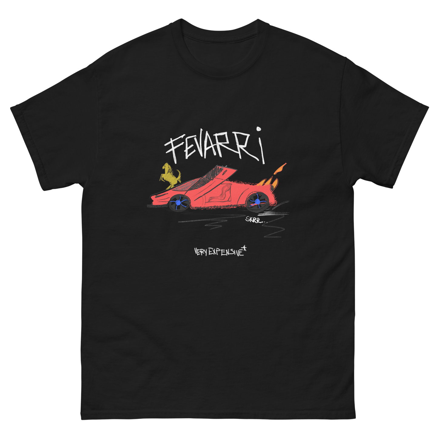 "Fevarri" Childish Drawing Design T-Shirt - Very Expensive*