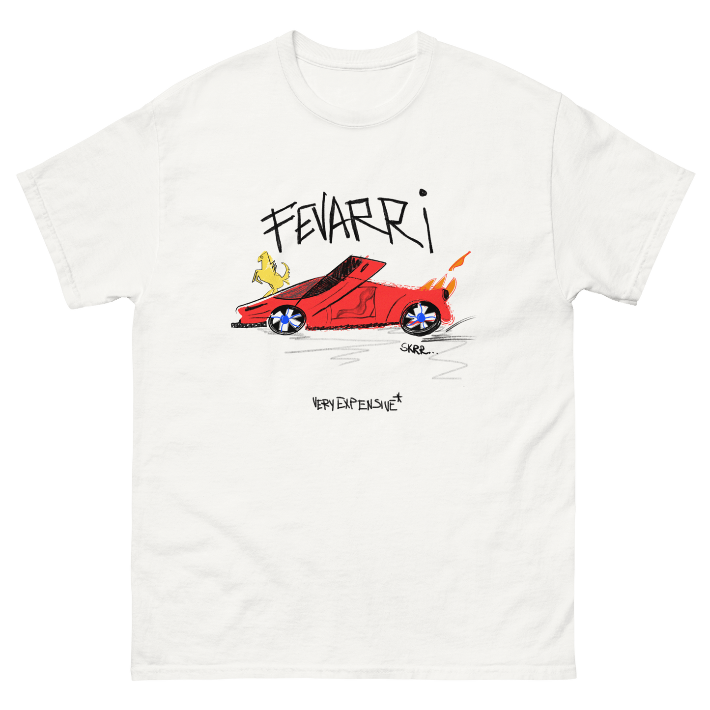 "Fevarri" Childish Drawing Design T-Shirt - Very Expensive*