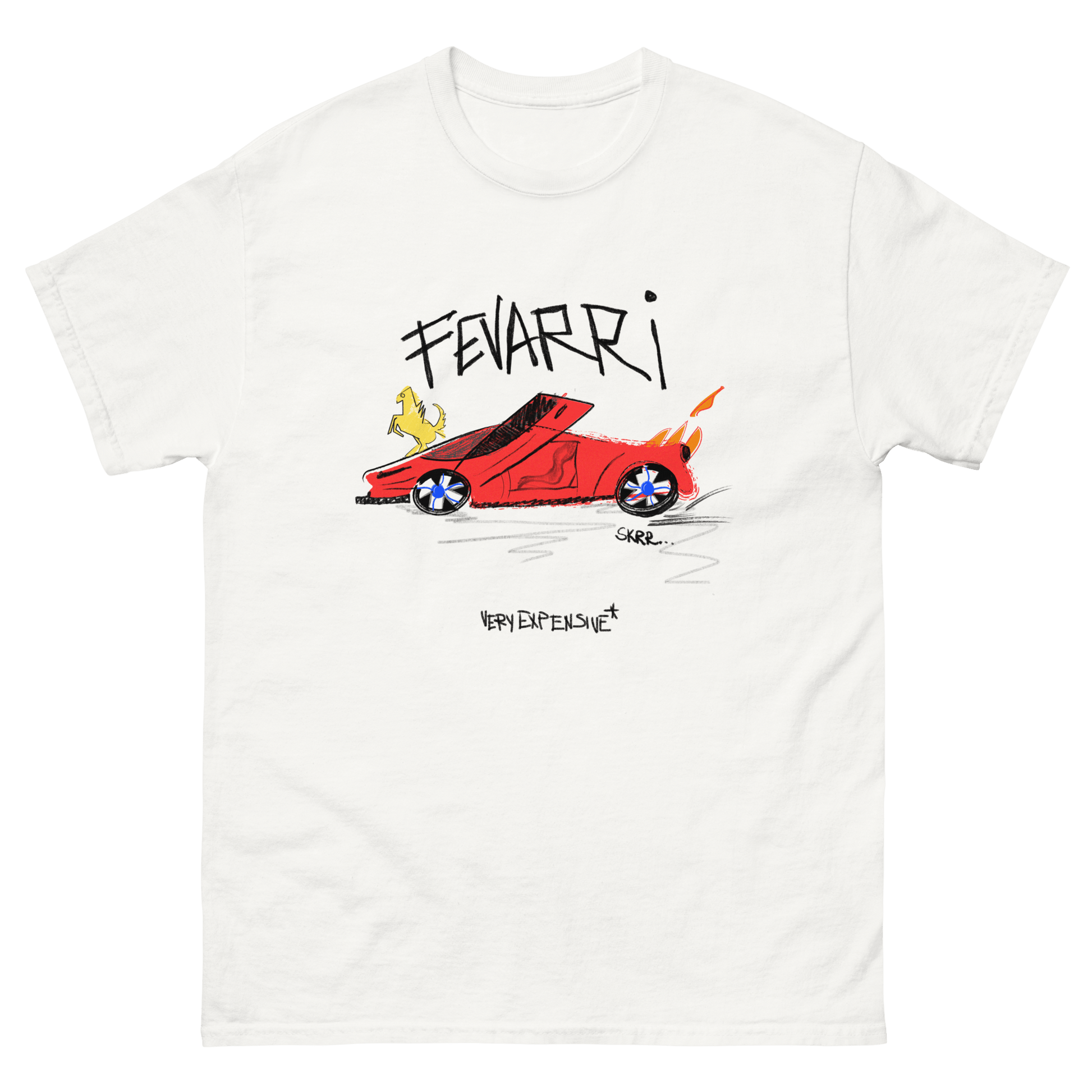 "Fevarri" Childish Drawing Design T-Shirt - Very Expensive*