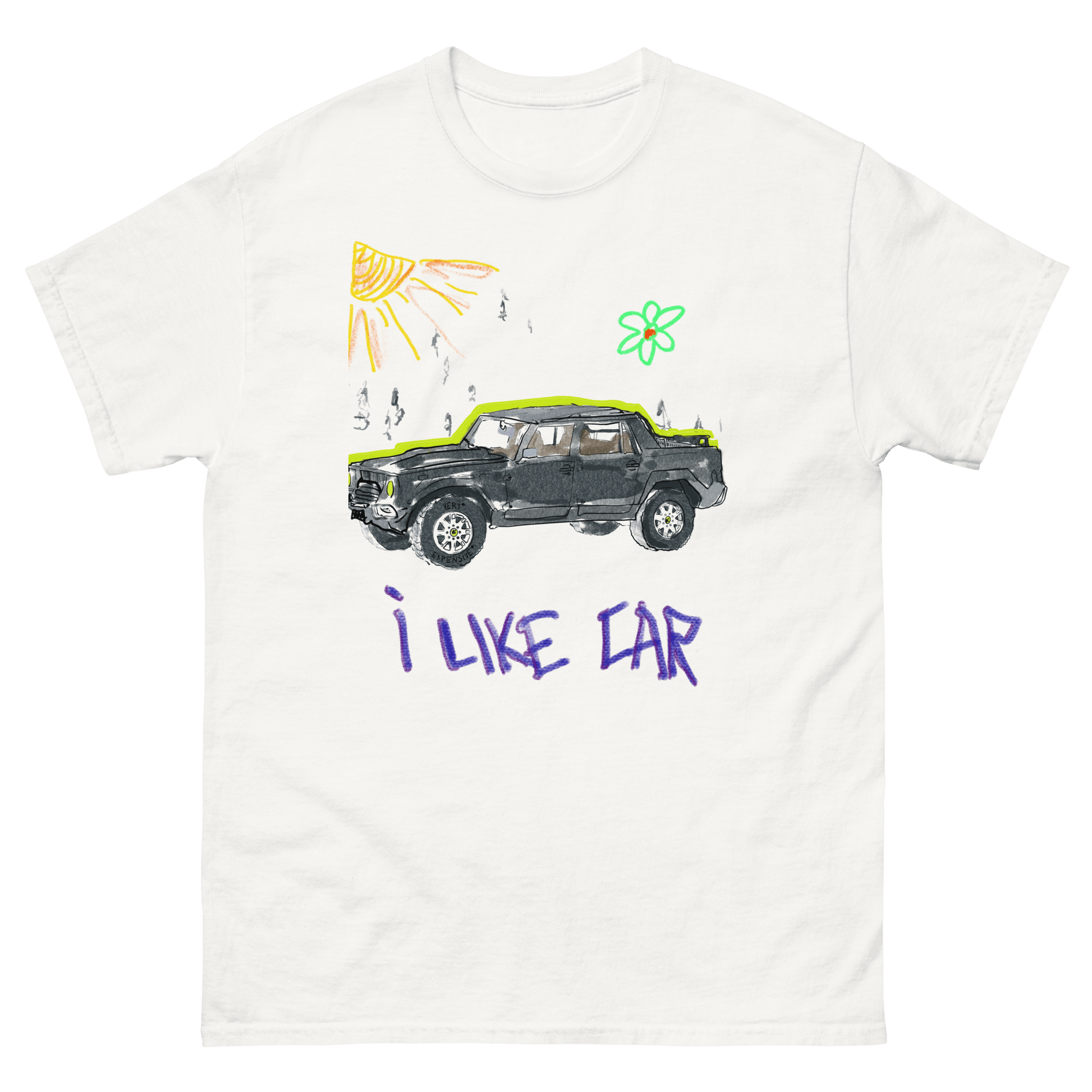 I Like Car Sunny Day Automotive Club Design T-Shirt - Very Expensive*