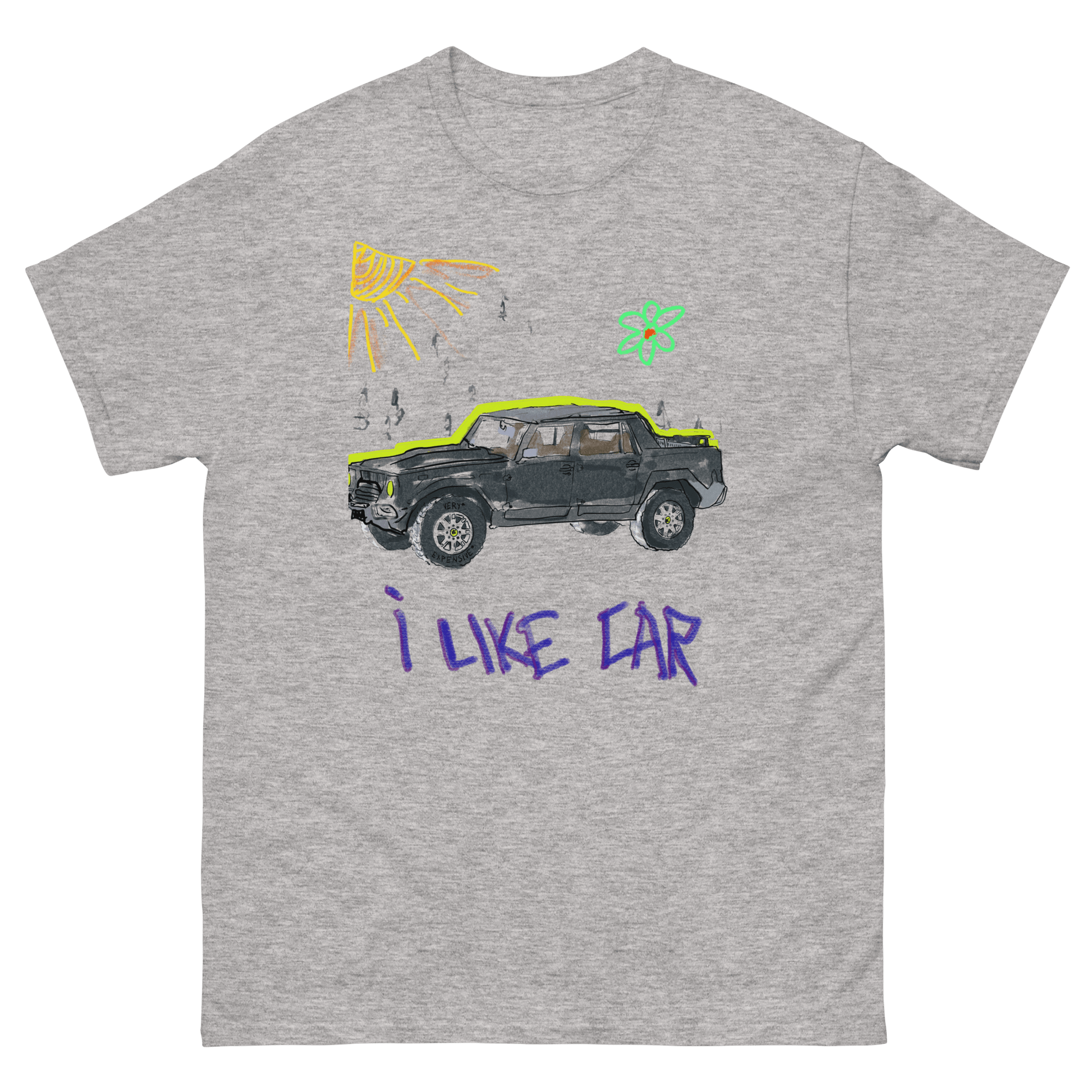 I Like Car Sunny Day Automotive Club Design T-Shirt - Very Expensive*
