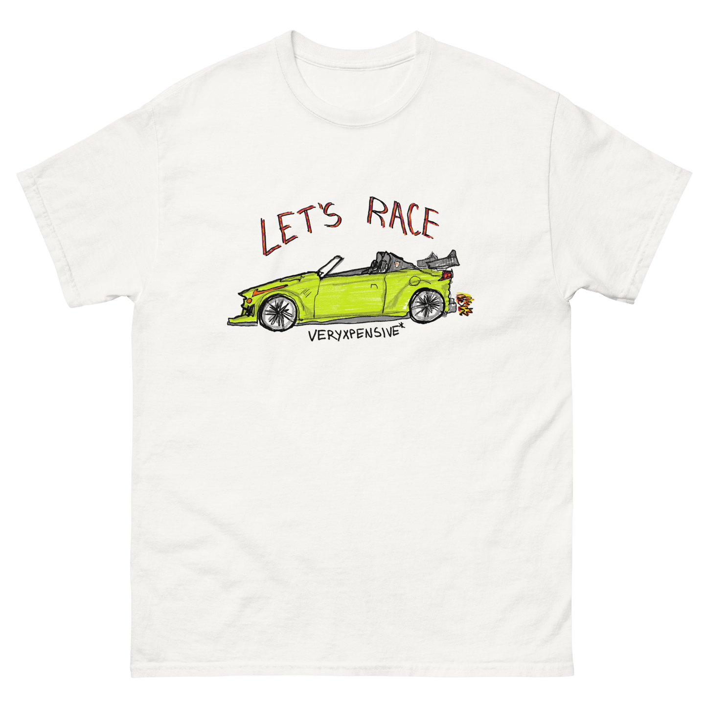 Let's Race Sports Car Design T - Shirt - Very Expensive*