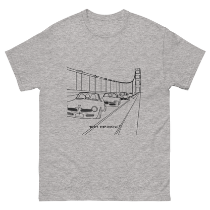 Line Art Golden Gate BMW Cruise Print T-Shirt - Very Expensive*