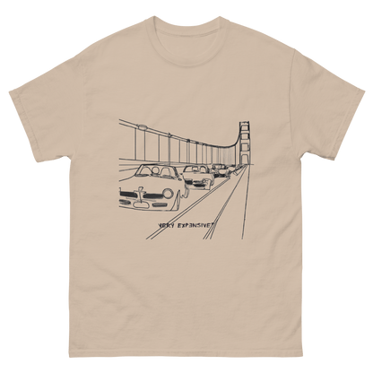 Line Art Golden Gate BMW Cruise Print T-Shirt - Very Expensive*