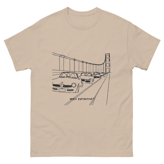 Line Art Golden Gate BMW Cruise Print T-Shirt - Very Expensive*