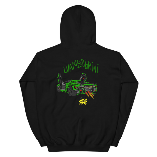 "LVAMBOGRINI" Childish Drawing Automotive Hoodie - Very Expensive*