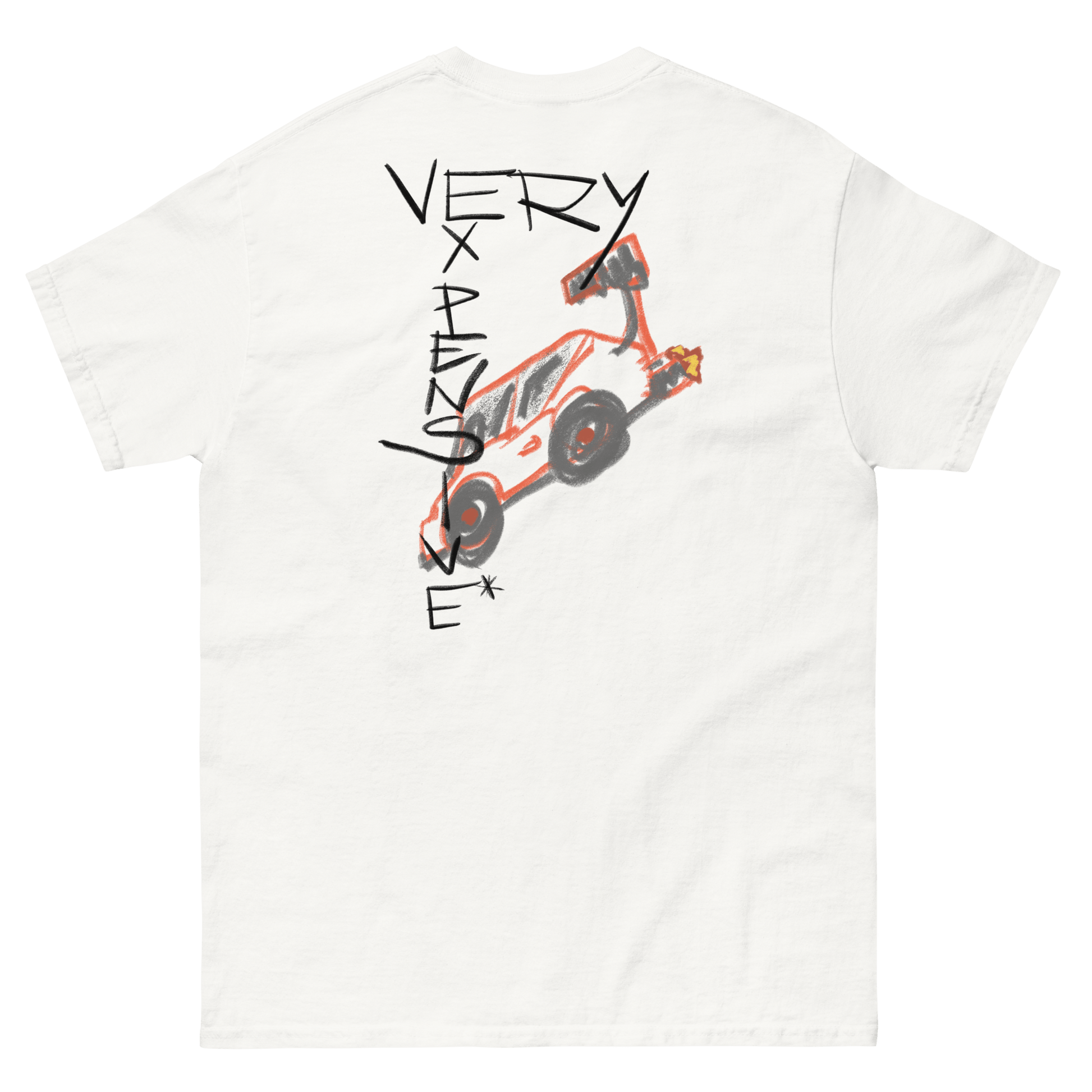 "LVAMBOGRINI" Sports Car Childish Drawing Print T-Shirt - Very Expensive*