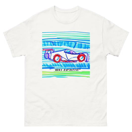 Marker Sketch of a Race Car Design T-Shirt - Very Expensive*