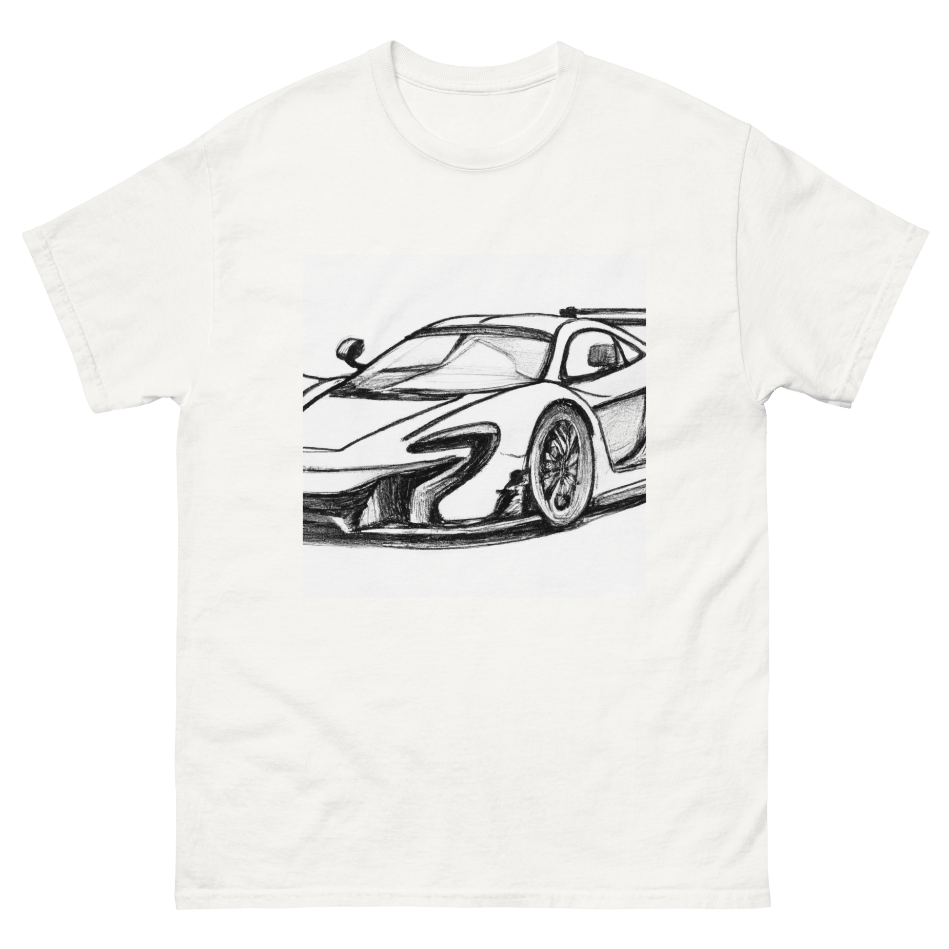 McLaren Sports Car Sketch Print T-Shirt - Very Expensive*