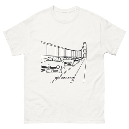 BMW line art golden gate car design t-shirt very expensive