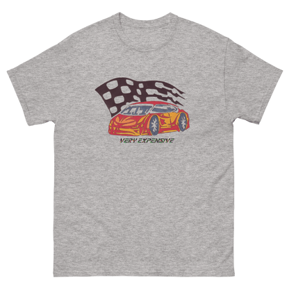 Red Cartoon Car Racing Print T-Shirt - Very Expensive*