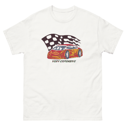 Red Cartoon Car Racing Print T-Shirt - Very Expensive*