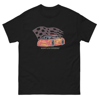 Red Cartoon Car Racing Print T-Shirt - Very Expensive*