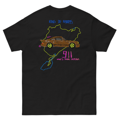 "Ring of Nyooms" Porsche/Porcha 911 Nurburgring Car Design T-Shirt - Very Expensive*