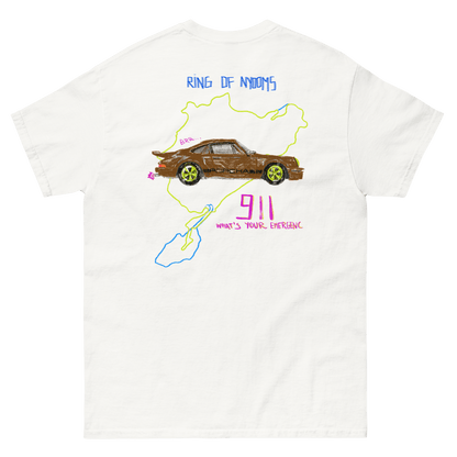 "Ring of Nyooms" Porsche/Porcha 911 Nurburgring Car Design T-Shirt - Very Expensive*