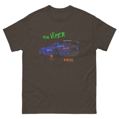 The Dodge Viper Car Sketch Print T-Shirt - Very Expensive*